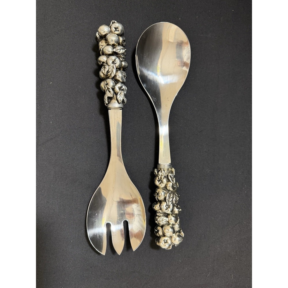 Vtg Boston Warehouse Apple Relief Salad Serving Set Cottagecore Farmhouse‎ 80s